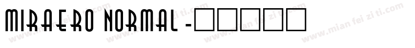 Miraero Normal字体转换